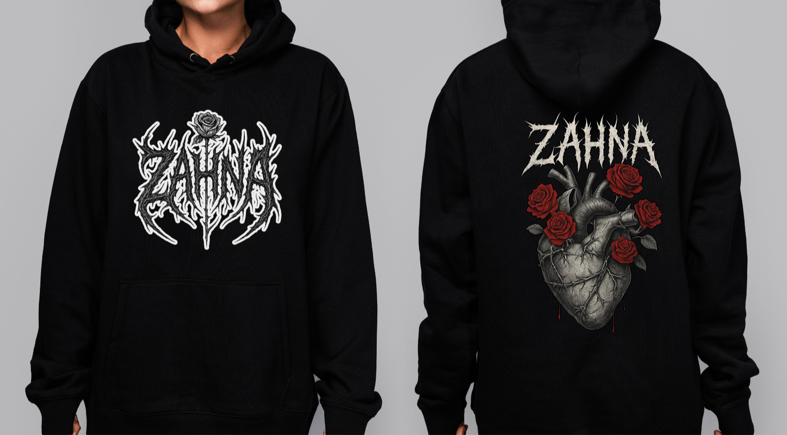 Thorns and Heart Hoodie (2-sided Pullover Hoodie)